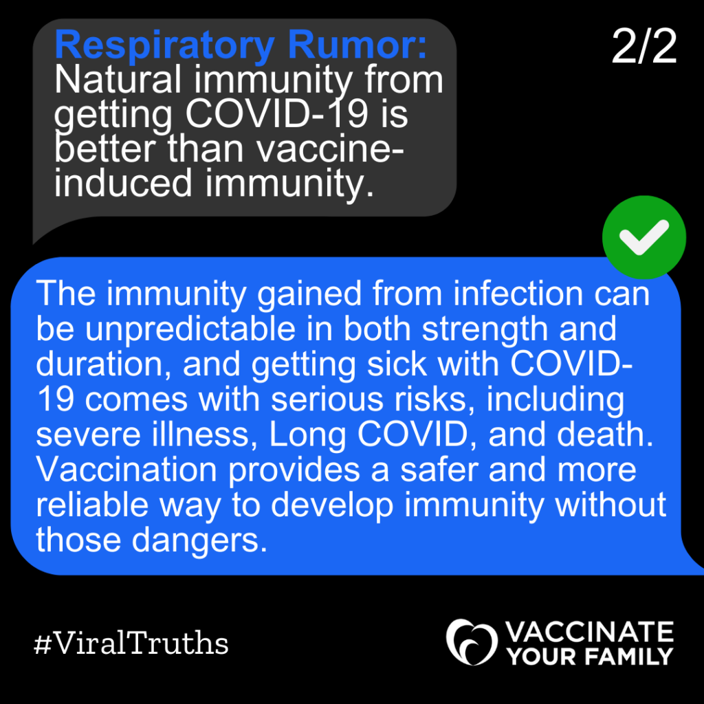 Stay safe and vaccinate: the risks of natural immunity - Vaccinate Your ...