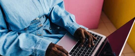 Laptop on lap